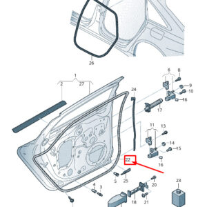 AUDI A6 C8 Rear Right Outer Door Seal Rubber 4K5839912A ORIGINAL