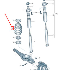 AUDI RS3 Rear Coil Spring 5Q0511115KJ ORIGINAL