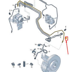 AUDI Q4 E-Tron Front Left Brake Pipe 1EB614723B ORIGINAL
