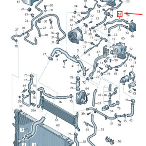 AUDI Q7 4L Engine Coolant Hose 7L8121058A ORIGINAL