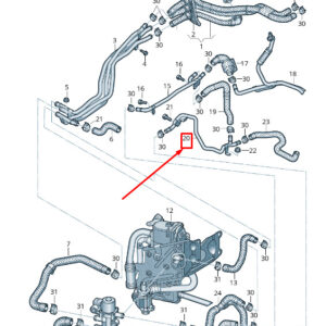 AUDI A6 C8 Engine Coolant Pipe 4K0121486A ORIGINAL