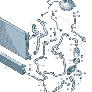 AUDI Q5 FY Engine Coolant Hose 80A121448D ORIGINAL