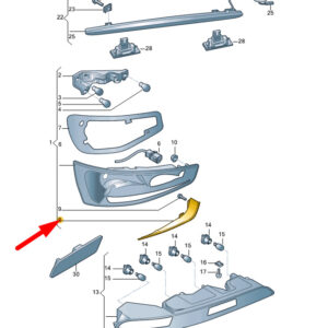 AUDI Q3 8U Rear Right Taillight Trim 8U0945254A ORIGINAL