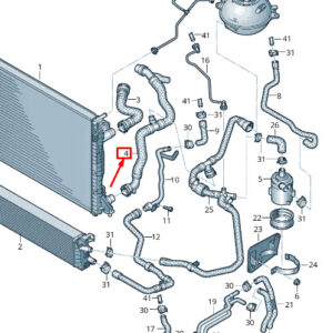 AUDI Q5 FY Engine Radiator Coolant Hose 80A122055CQ ORIGINAL