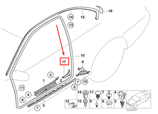 BMW 3 E46 Left Intermediate Piece 51717890511 7890511 ORIGINAL - Image 5