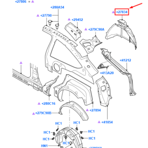 FORD FOCUS MK2 Rear Right Wheel House Inner Panel 1742633 ORIGINAL