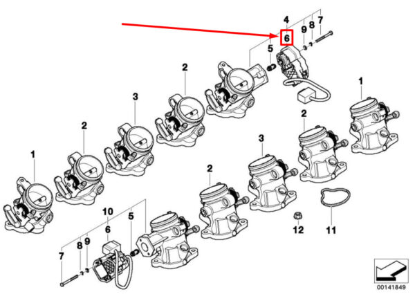 BMW 6 E63 Throttle Position Sensor 7841705 13627841705 ORIGINAL - Image 5