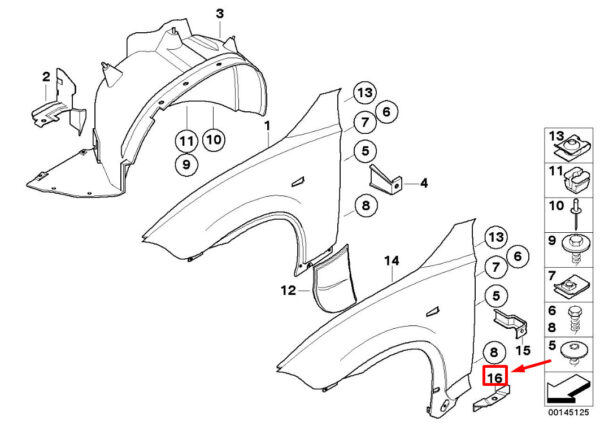 BMW X3 E83 Entrance Side Panel Bracket 3411330 41353411330 ORIGINAL - Image 5