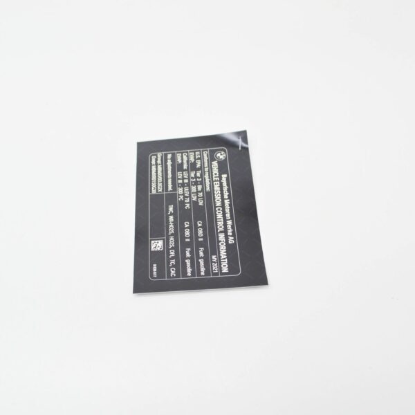 BMW 3 G20 Emission Label Data Plate 71228836617 8836617 ORIGINAL - Image 2
