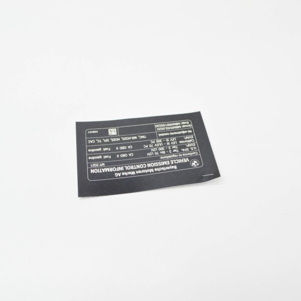 BMW 3 G20 Emission Label Data Plate 71228836617 8836617 ORIGINAL - Image 3