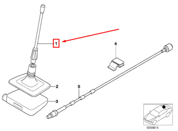 BMW 5 E39 Antenna Radiator 84508369460 8369460 ORIGINAL - Image 5
