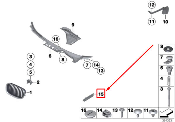 BMW 7 F01, F02 Front Right Turn Signas Covering 51137298870 7298870 ORIGINAL - Image 5