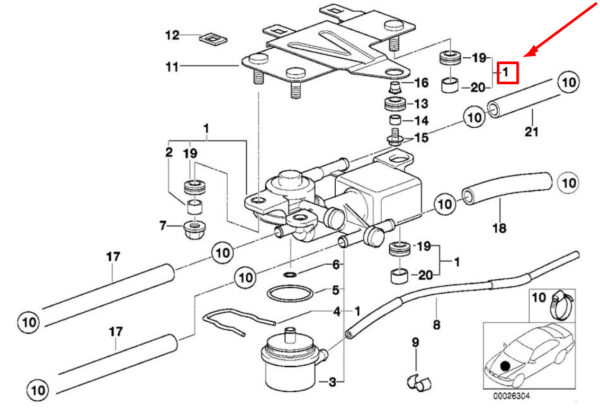 BMW 3 E46 Directional Control Valve 1438795 13311438795 ORIGINAL - Image 5