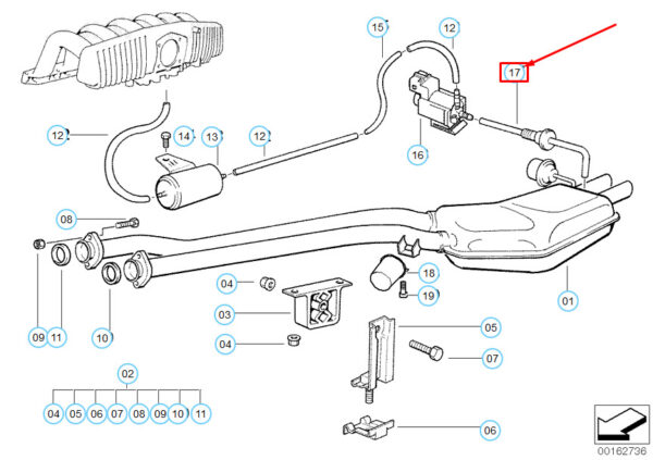 BMW 3 E36 Vacuum Pipe 18101740277 ORIGINAL - Image 3