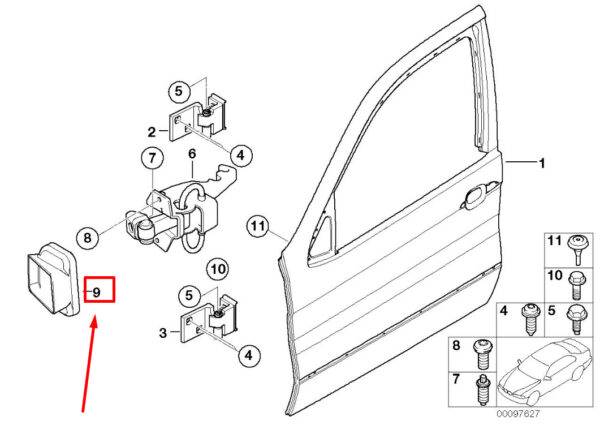 BMW X5 E53 Front Door Sealing 8402533 51218402533 ORIGINAL - Image 4