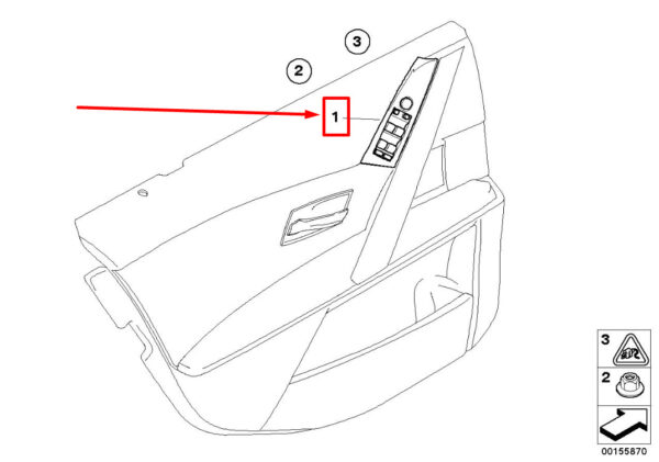BMW 5 E60 Front Left Door Window Switch 61316951912 6951912 ORIGINAL - Image 5