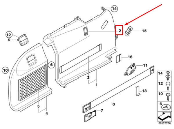 BMW X5 E70 Multi-Function Hook 7157715 51477157715 ORIGINAL - Image 5