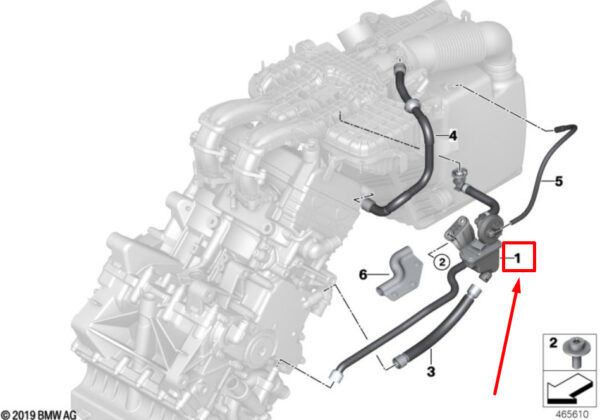 BMW i3 I01 Oil Separator Crankcase Ventilation 11158544835 8544835 ORIGINAL - Image 5