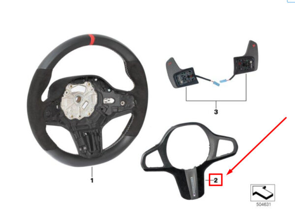 BMW 3 G20 Steering Wheel Cover 32302471441 2471441 ORIGINAL - Image 5
