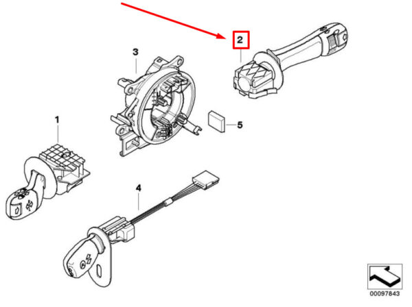BMW 5 E39 Wiper Switch 61318375407 8375407 ORIGINAL - Image 5