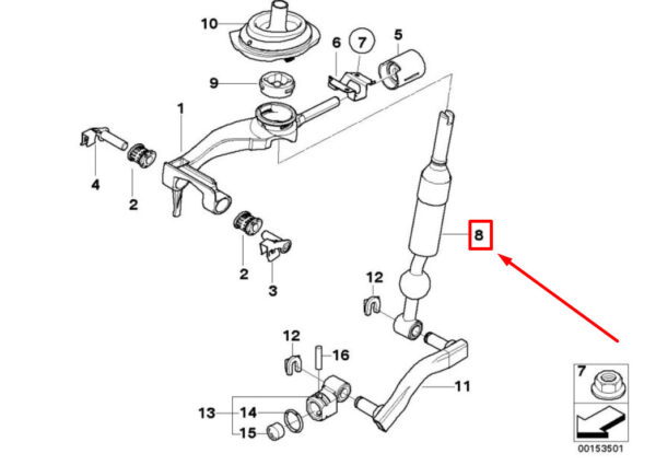 BMW 3 Cabrio E93 Shift Lever 7555911 25117555911 ORIGINAL - Image 5