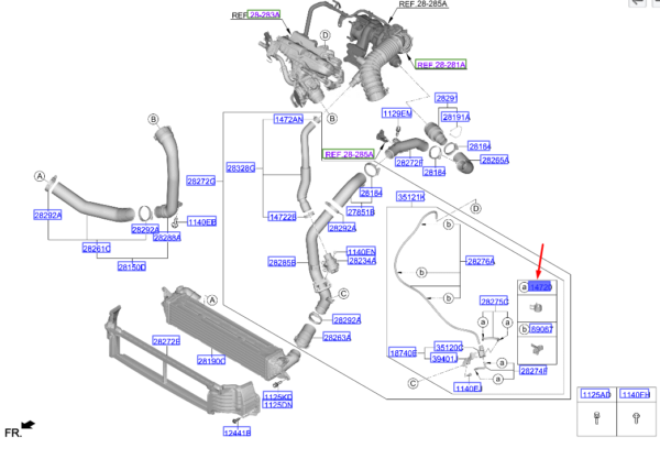 HYUNDAI i20 MK3 Intercooler Hose Clip 1472007006B ORIGINAL - Image 2