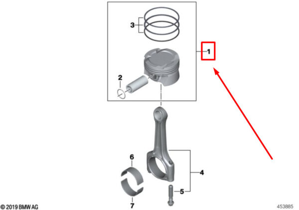 BMW X4 G02 Piston 8637807 11258637807 ORIGINAL - Image 5