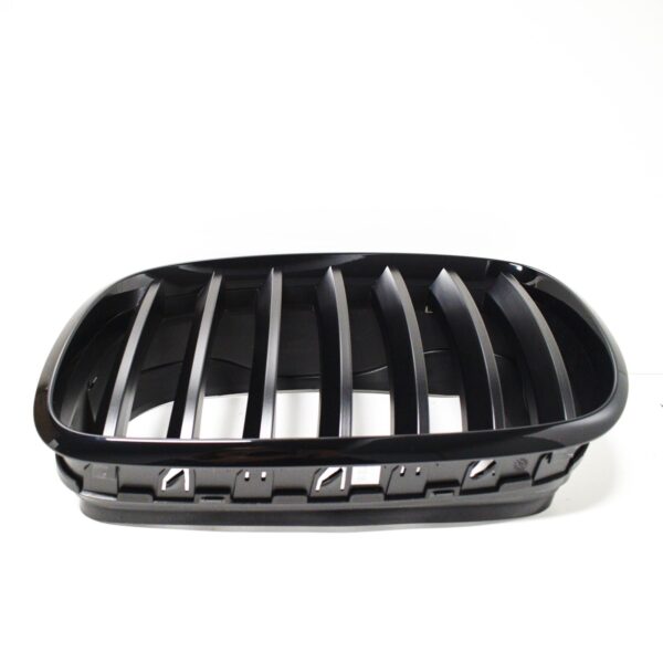 BMW X6 E72 Front Bumper Left Grille Black High Gloss 51712150247 ORIGINAL - Image 2