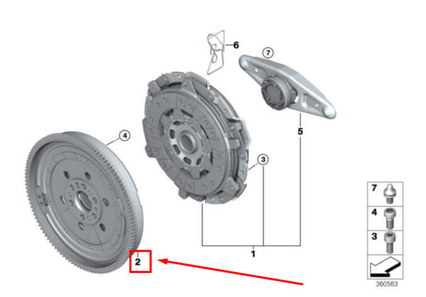 BMW 2 Coupe F22, F87 Twin Mass Flywheel 21212283028 2283028 ORIGINAL - Image 5