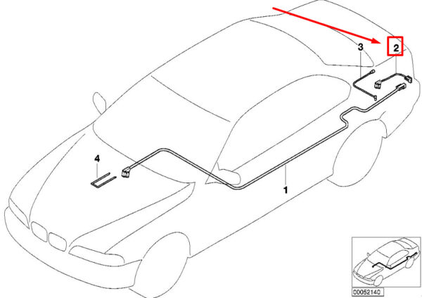 BMW X5 E53 Cd-Changer Connection Cable 61120140716 0140716 ORIGINAL - Image 5