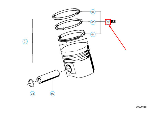 BMW 3 E30 Repair Kit 1x Piston Rings 11251261132 1261132 ORIGINAL - Image 2