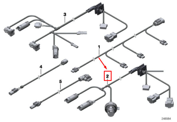 BMW 3 Coupe E92 Transmission Wiring Harness 61127842478 7842478 ORIGINAL - Image 4