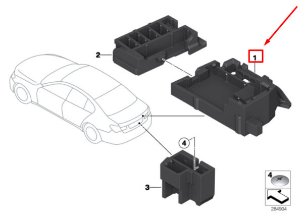 BMW 7 F01, F02 Equipment Insert 61359270698 9270698 ORIGINAL - Image 4
