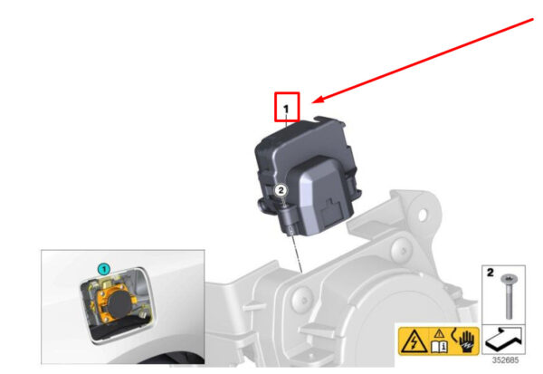 BMW i3 I01 Drive Unit Power Socket Lock 6805424 61136805424 ORIGINAL - Image 4