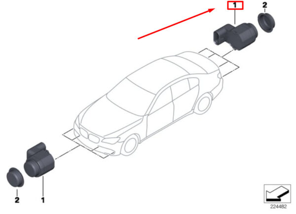 BMW 7 F01, F02 Parktronic 9233049 66209233049 ORIGINAL - Image 4