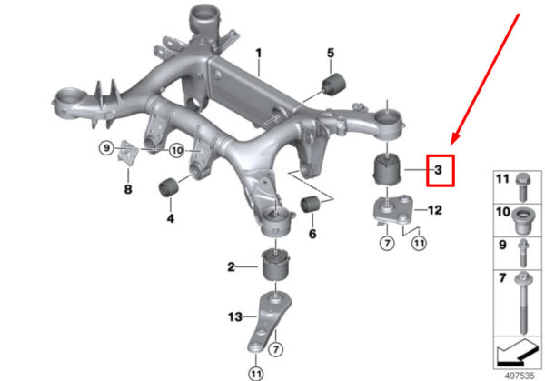 BMW 8 G15 Rear Axle Suspension Hydrobearing 6882794 33316882794 ORIGINAL - Image 4