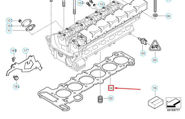 BMW 3 E46 Cylinder Head Gasket 11127506983 7506983 ORIGINAL - Image 2