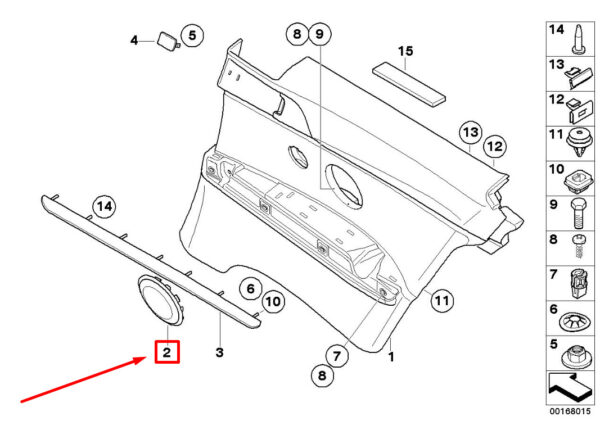 BMW 3 Coupe E92 Left Door Loudspeaker Cover 51438045699 8045699 ORIGINAL - Image 4