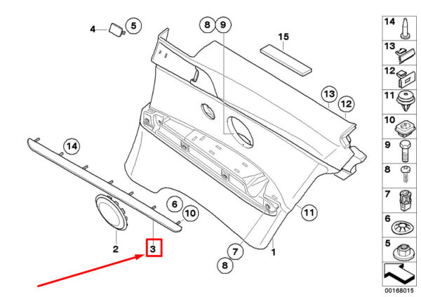 BMW 3 Coupe E92 Rear Right Door Light Strip 51439139838 9139838 ORIGINAL - Image 4