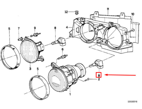 BMW X5 E53 Headlight Bulb 63217160785 7160785 ORIGINAL - Image 4