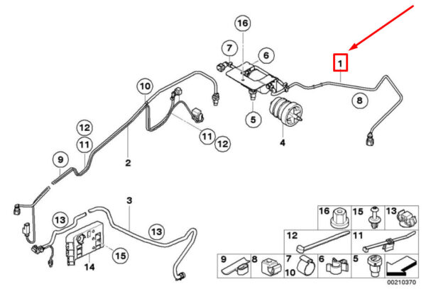 BMW X5 E70 Fuel Line 7205043 16197205043 ORIGINAL - Image 4