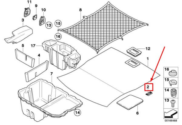 BMW 3 E92 Detent For Insert Plate Lugg. Comp. 6974640 51476974640 ORIGINAL - Image 4