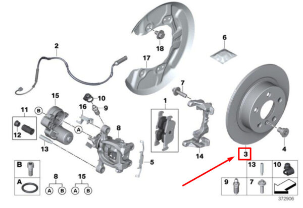 BMW i3 I01 Rear Brake Disc 6799367 34216799367 ORIGINAL - Image 4