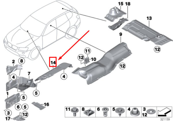 BMW X3 F25 Front Right Heat Insulation 7213684 51487213684 ORIGINAL - Image 4