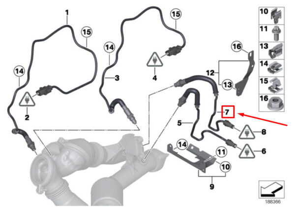 BMW 7 F01, F02 Lambda Oxygen Sensor 7577667 11787577667 ORIGINAL - Image 4