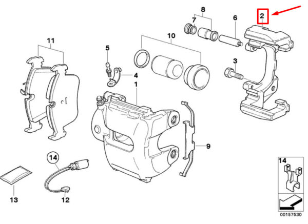 BMW 3 E90 Front Disc Brake Caliper Bracket 34116769095 6769095 ORIGINAL - Image 4