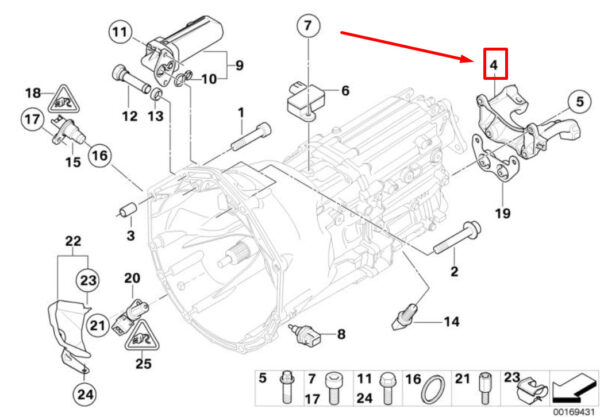 BMW 5 E60 Gearbox Supporting Bracket 22316776524 6776524 ORIGINAL - Image 4