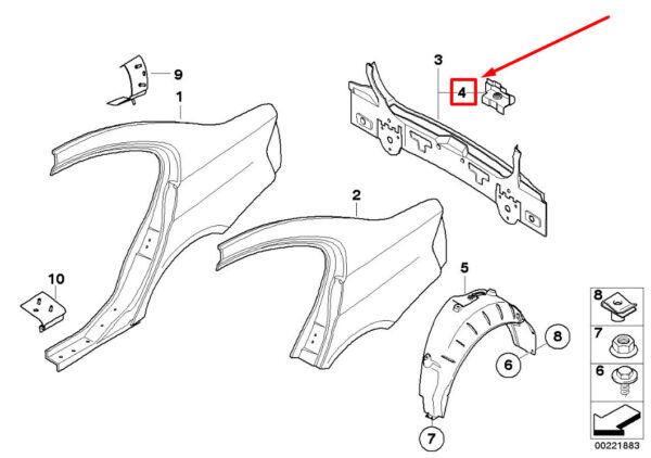BMW 3 E90 Rear Silencer Bracket 41127178136 7178136 ORIGINAL - Image 4