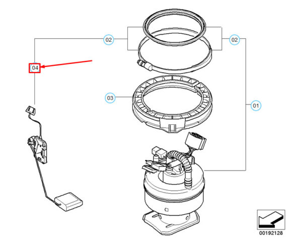 BMW 3 E90 Right Fuel Level Sensor 16117248294 7248294 ORIGINAL - Image 2