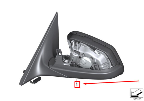 BMW 5 E60 Front Left Wing Mirror 51167189581 7189581 ORIGINAL - Image 4